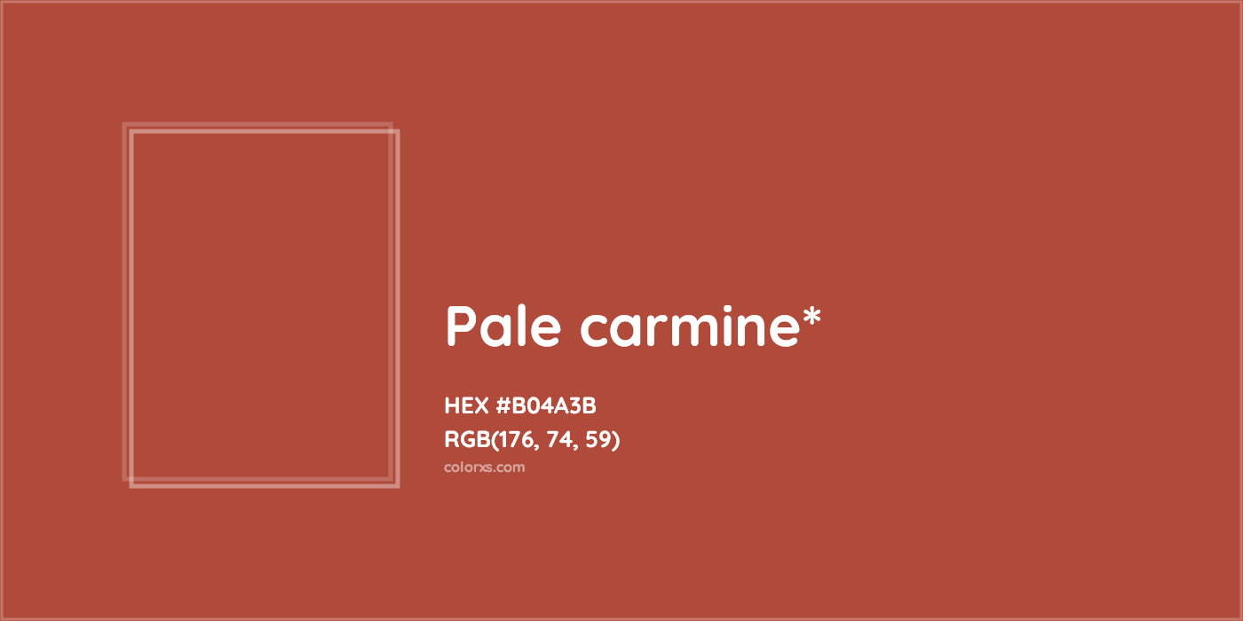 HEX #B04A3B Color Name, Color Code, Palettes, Similar Paints, Images
