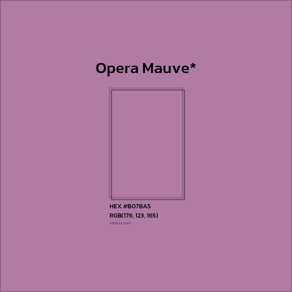 HEX #B07BA5 Color Name, Color Code, Palettes, Similar Paints, Images