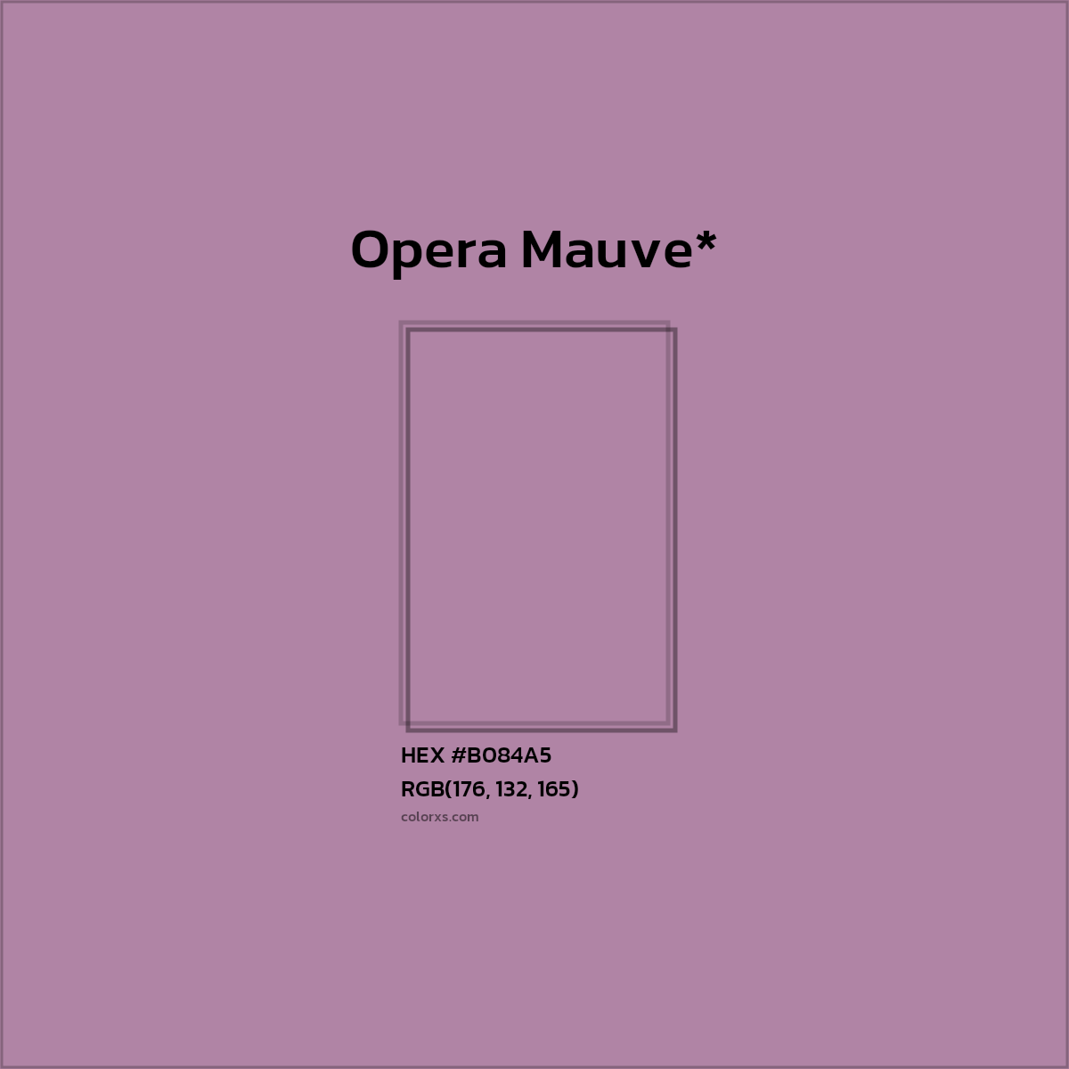 HEX #B084A5 Color Name, Color Code, Palettes, Similar Paints, Images