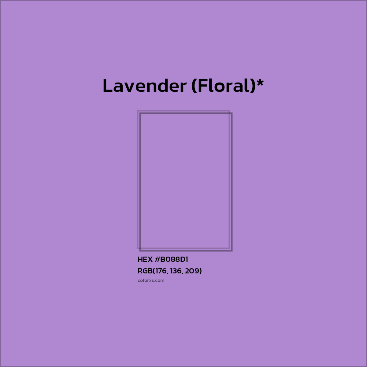 HEX #B088D1 Color Name, Color Code, Palettes, Similar Paints, Images