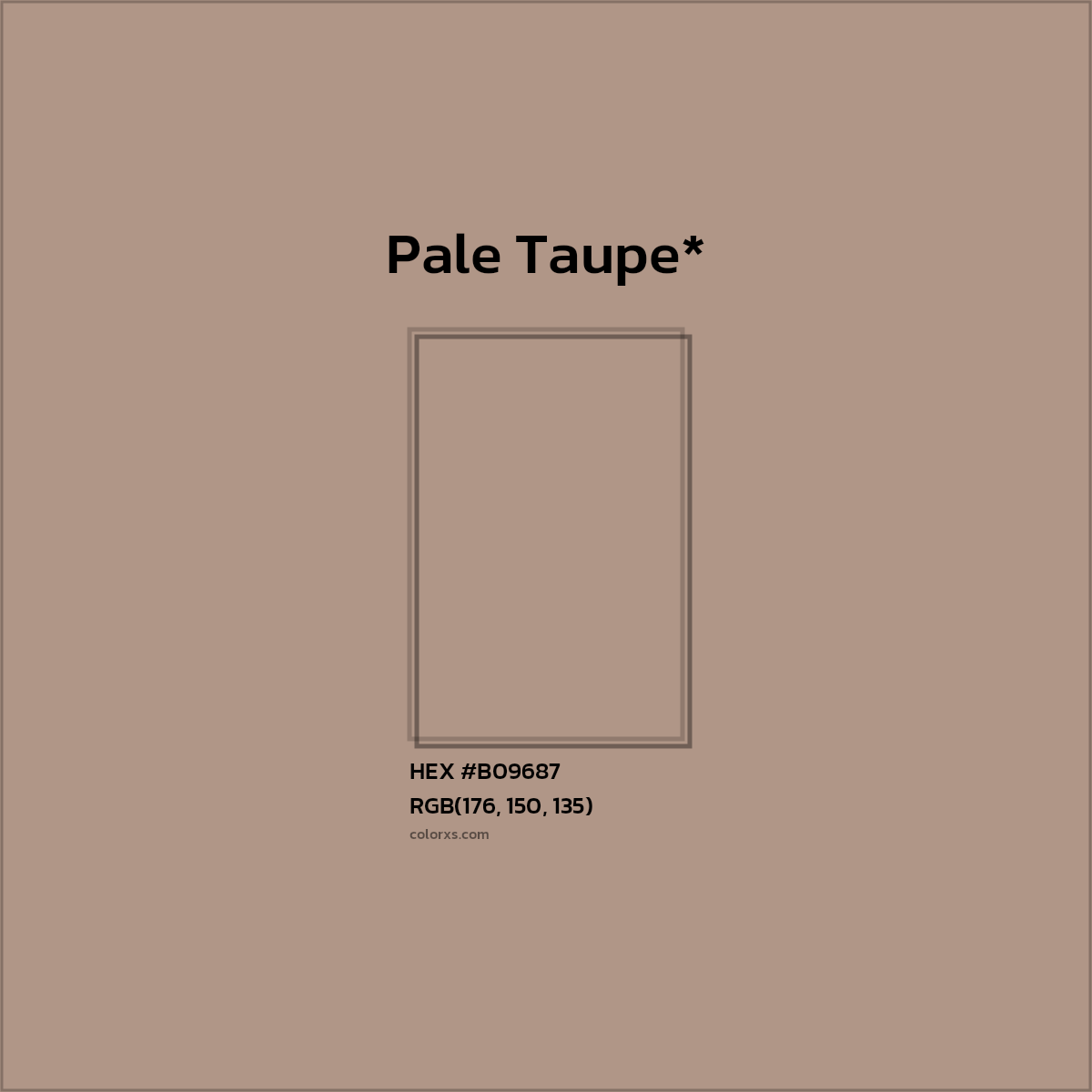 HEX #B09687 Color Name, Color Code, Palettes, Similar Paints, Images