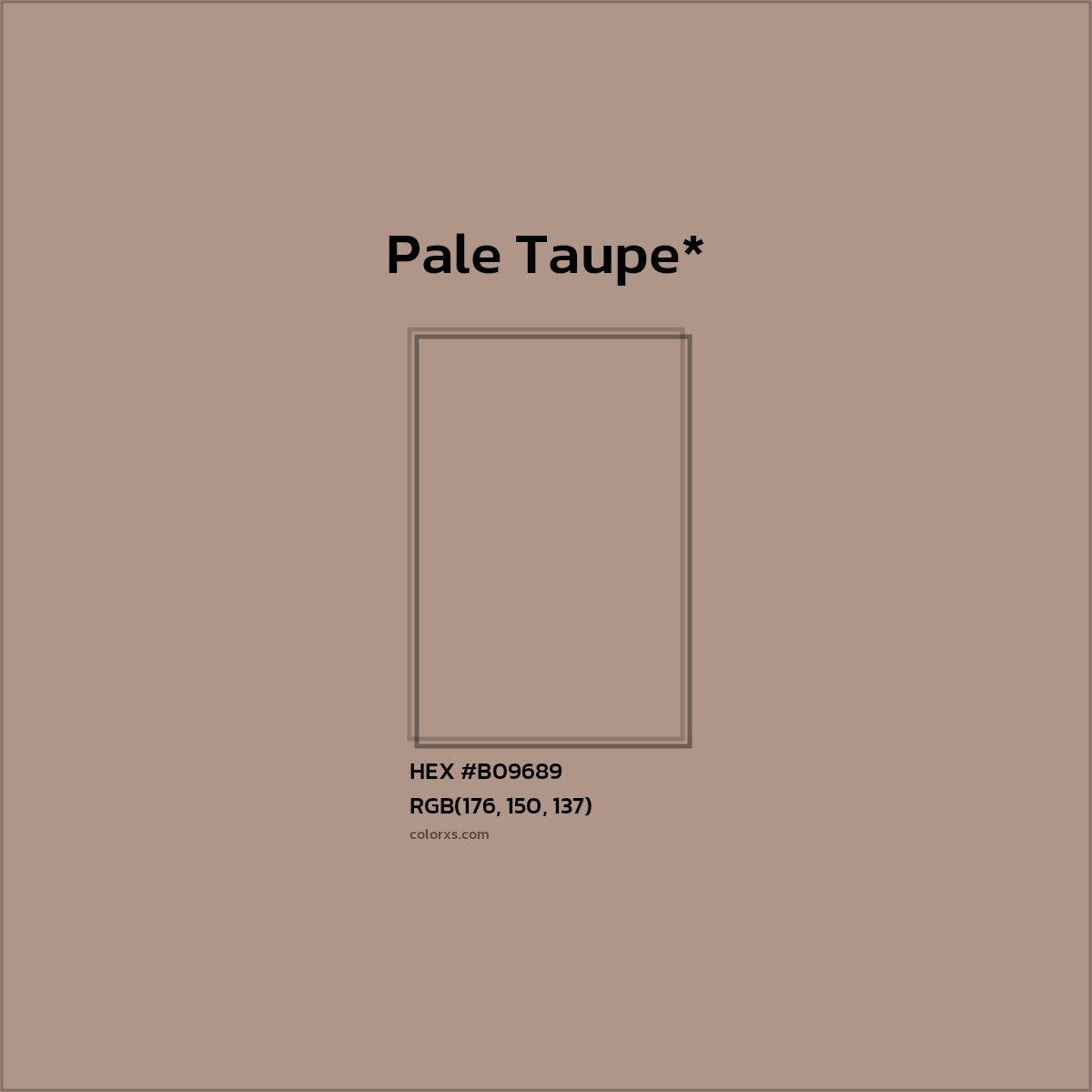HEX #B09689 Color Name, Color Code, Palettes, Similar Paints, Images