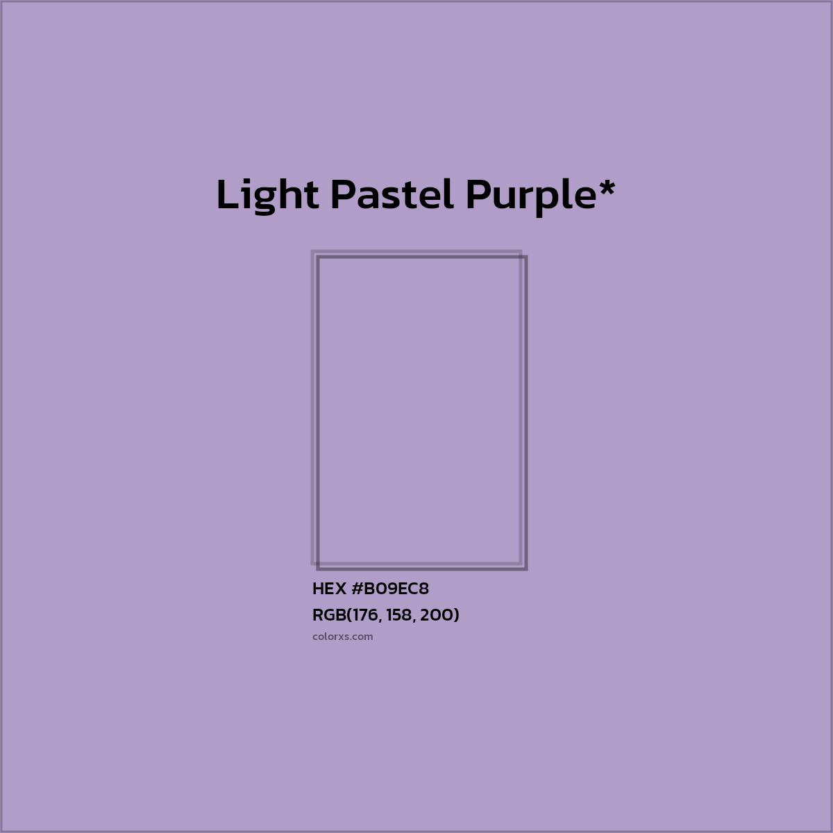 HEX #B09EC8 Color Name, Color Code, Palettes, Similar Paints, Images