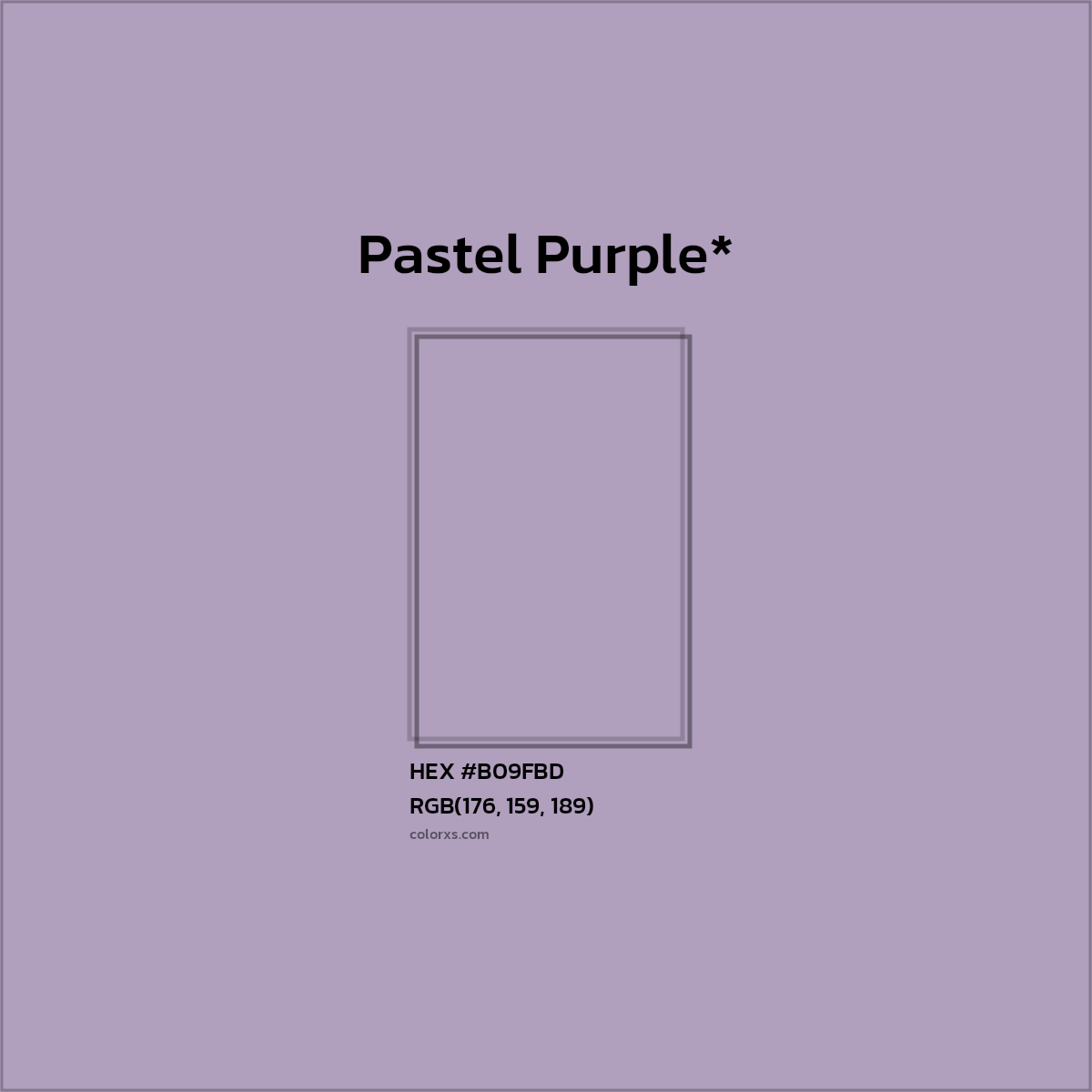 HEX #B09FBD Color Name, Color Code, Palettes, Similar Paints, Images