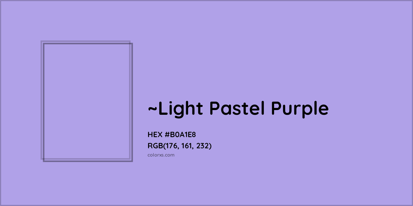 HEX #B0A1E8 Color Name, Color Code, Palettes, Similar Paints, Images
