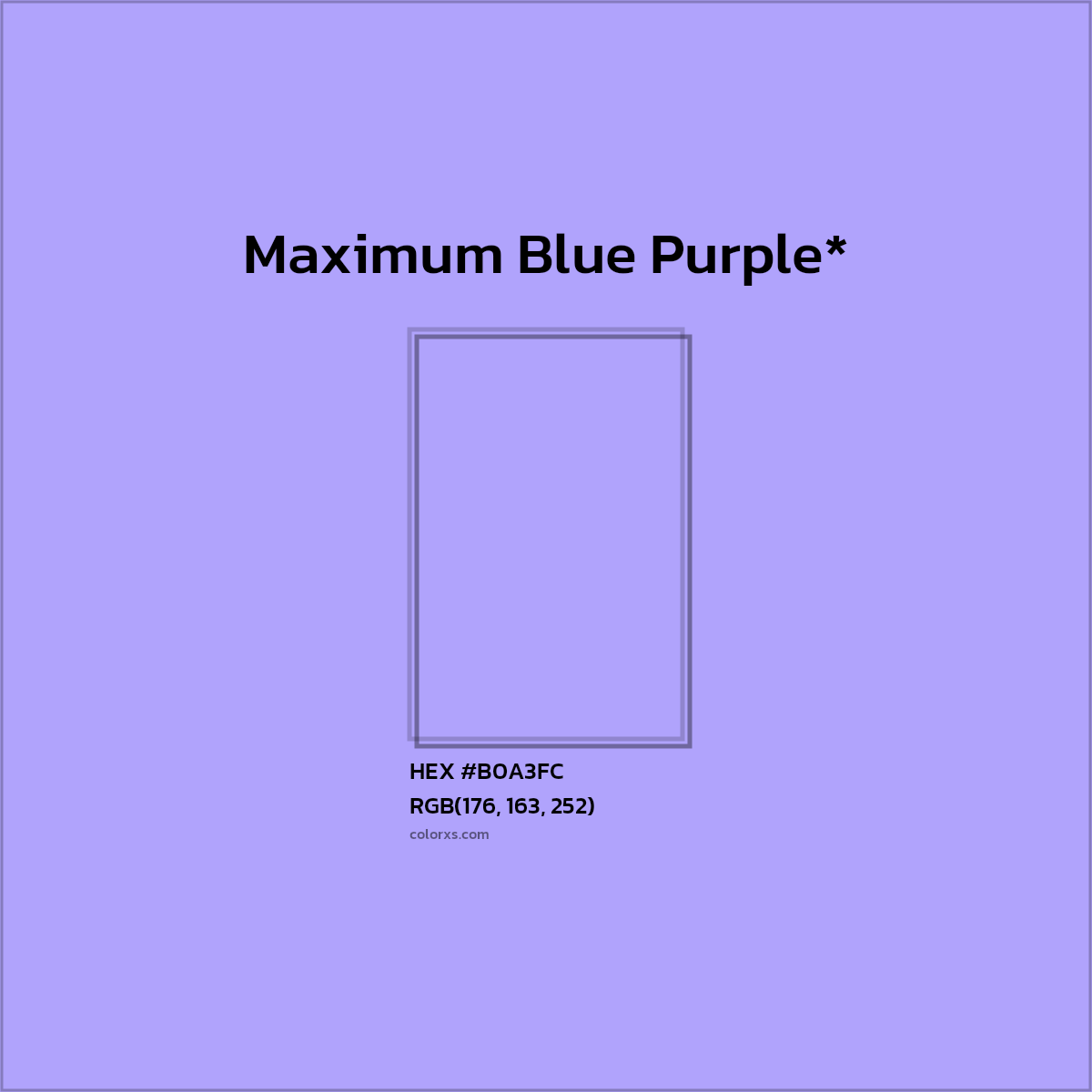 HEX #B0A3FC Color Name, Color Code, Palettes, Similar Paints, Images