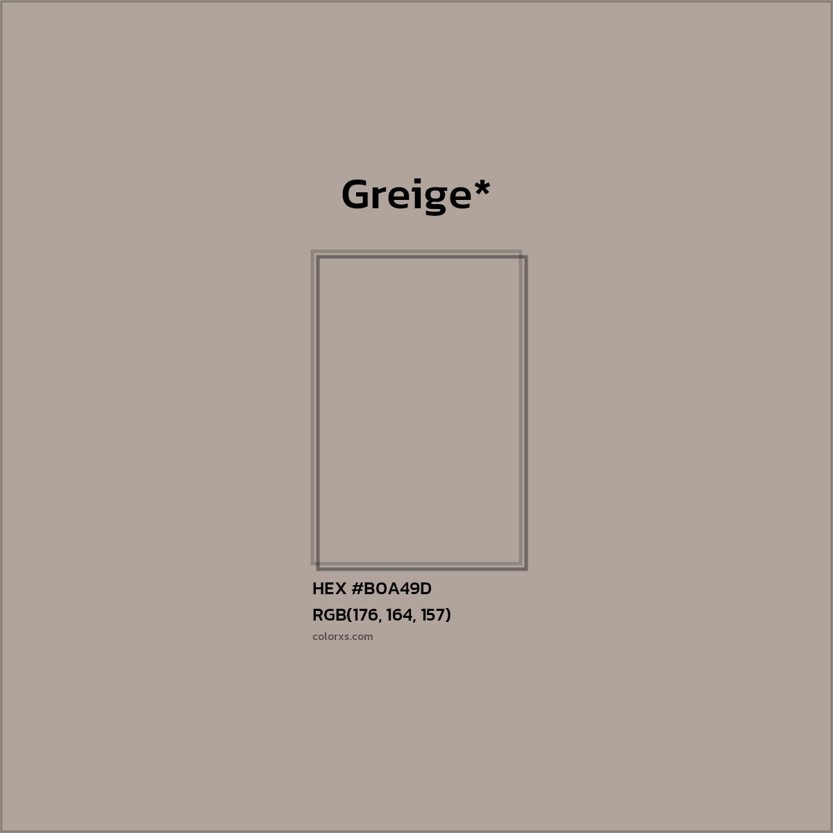 HEX #B0A49D Color Name, Color Code, Palettes, Similar Paints, Images