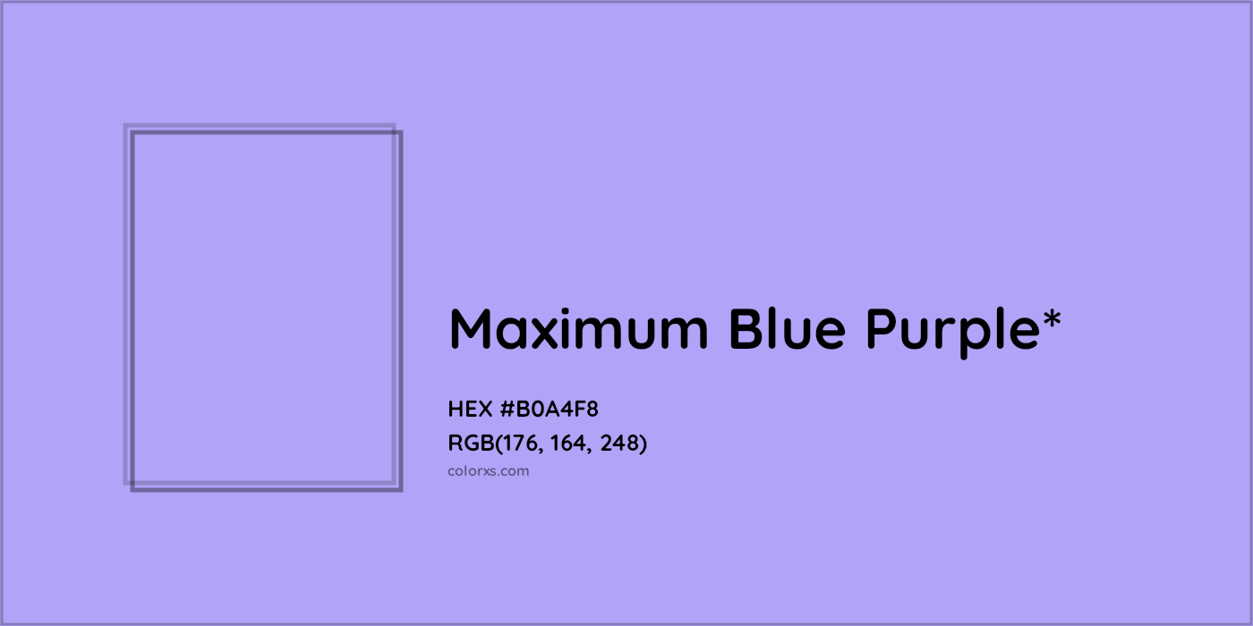 HEX #B0A4F8 Color Name, Color Code, Palettes, Similar Paints, Images