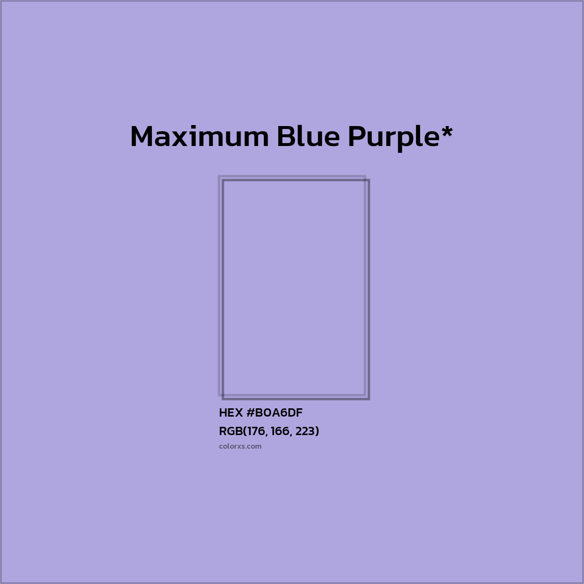HEX #B0A6DF Color Name, Color Code, Palettes, Similar Paints, Images