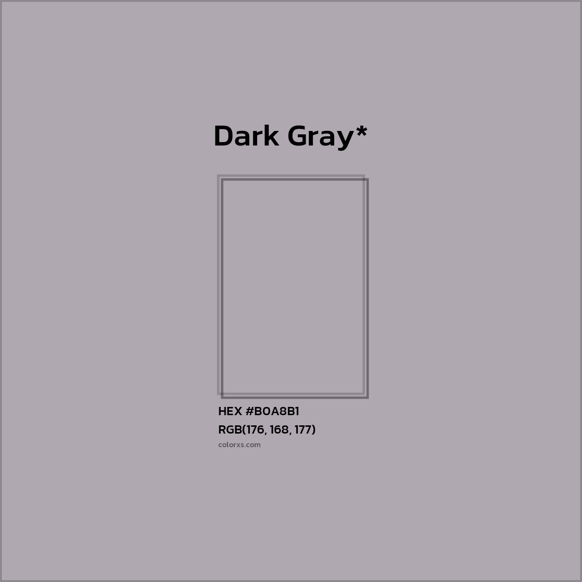 HEX #B0A8B1 Color Name, Color Code, Palettes, Similar Paints, Images