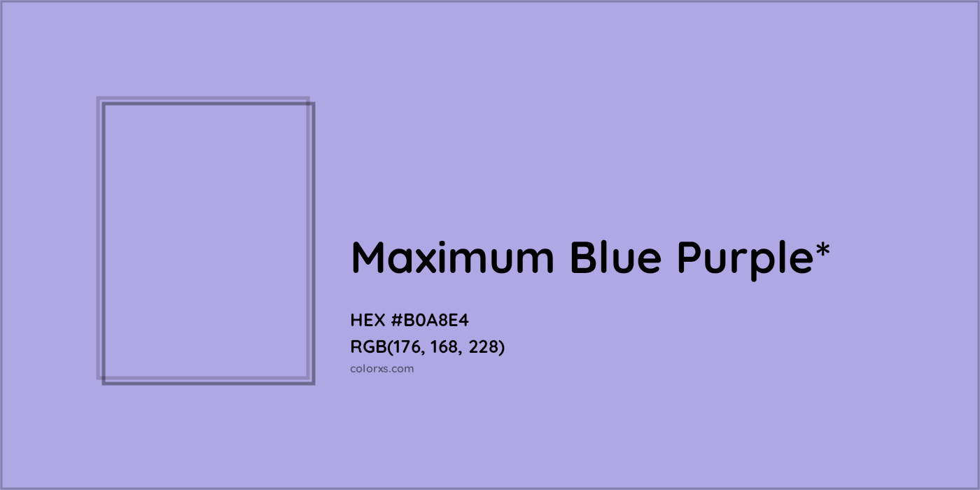HEX #B0A8E4 Color Name, Color Code, Palettes, Similar Paints, Images