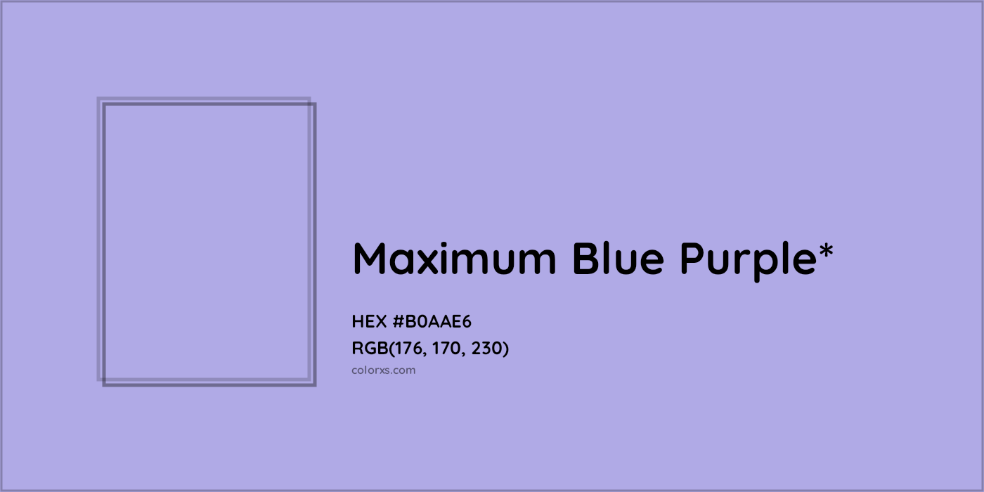 HEX #B0AAE6 Color Name, Color Code, Palettes, Similar Paints, Images