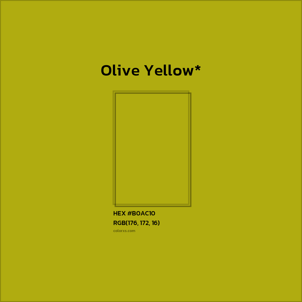 HEX #B0AC10 Color Name, Color Code, Palettes, Similar Paints, Images