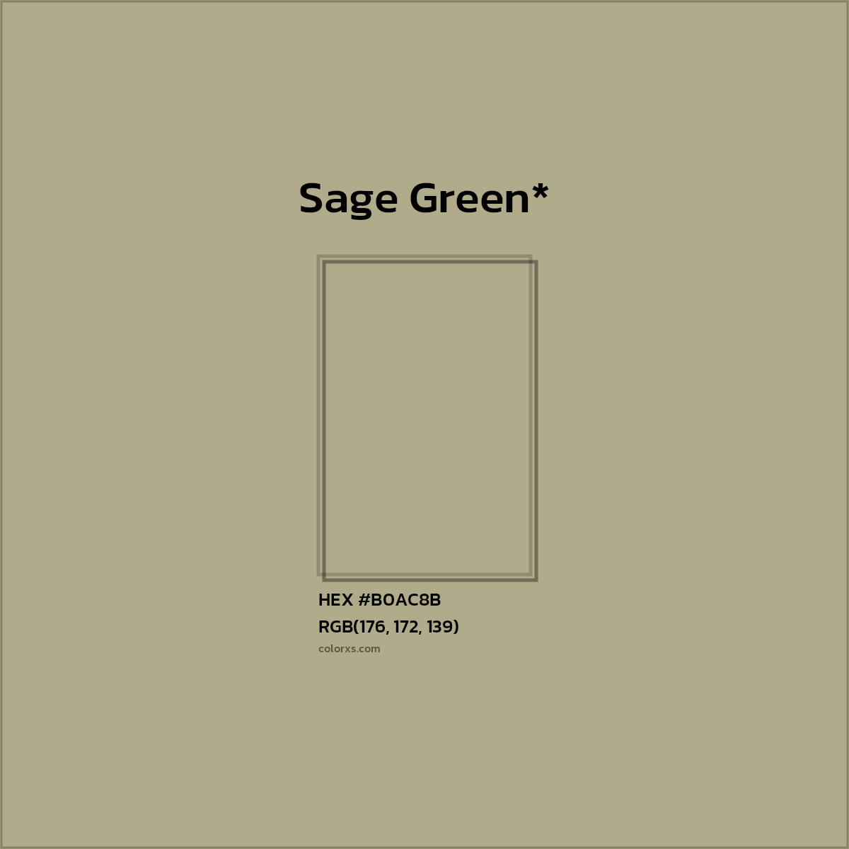 HEX #B0AC8B Color Name, Color Code, Palettes, Similar Paints, Images
