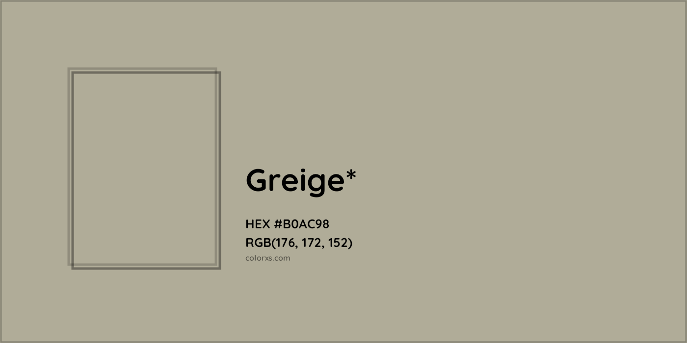 HEX #B0AC98 Color Name, Color Code, Palettes, Similar Paints, Images