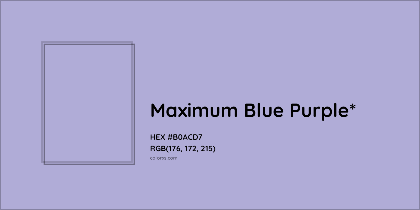 HEX #B0ACD7 Color Name, Color Code, Palettes, Similar Paints, Images