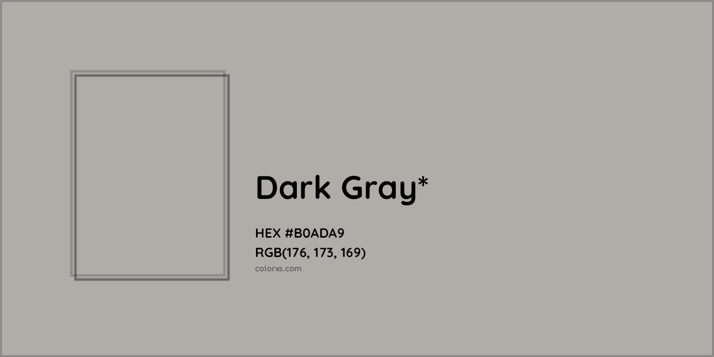 HEX #B0ADA9 Color Name, Color Code, Palettes, Similar Paints, Images