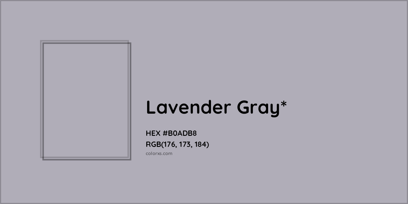 HEX #B0ADB8 Color Name, Color Code, Palettes, Similar Paints, Images