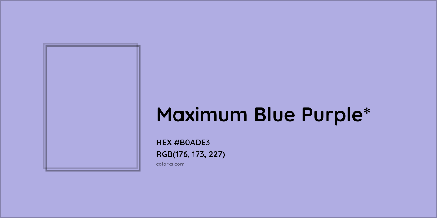 HEX #B0ADE3 Color Name, Color Code, Palettes, Similar Paints, Images