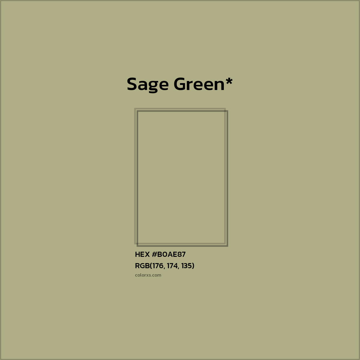 HEX #B0AE87 Color Name, Color Code, Palettes, Similar Paints, Images