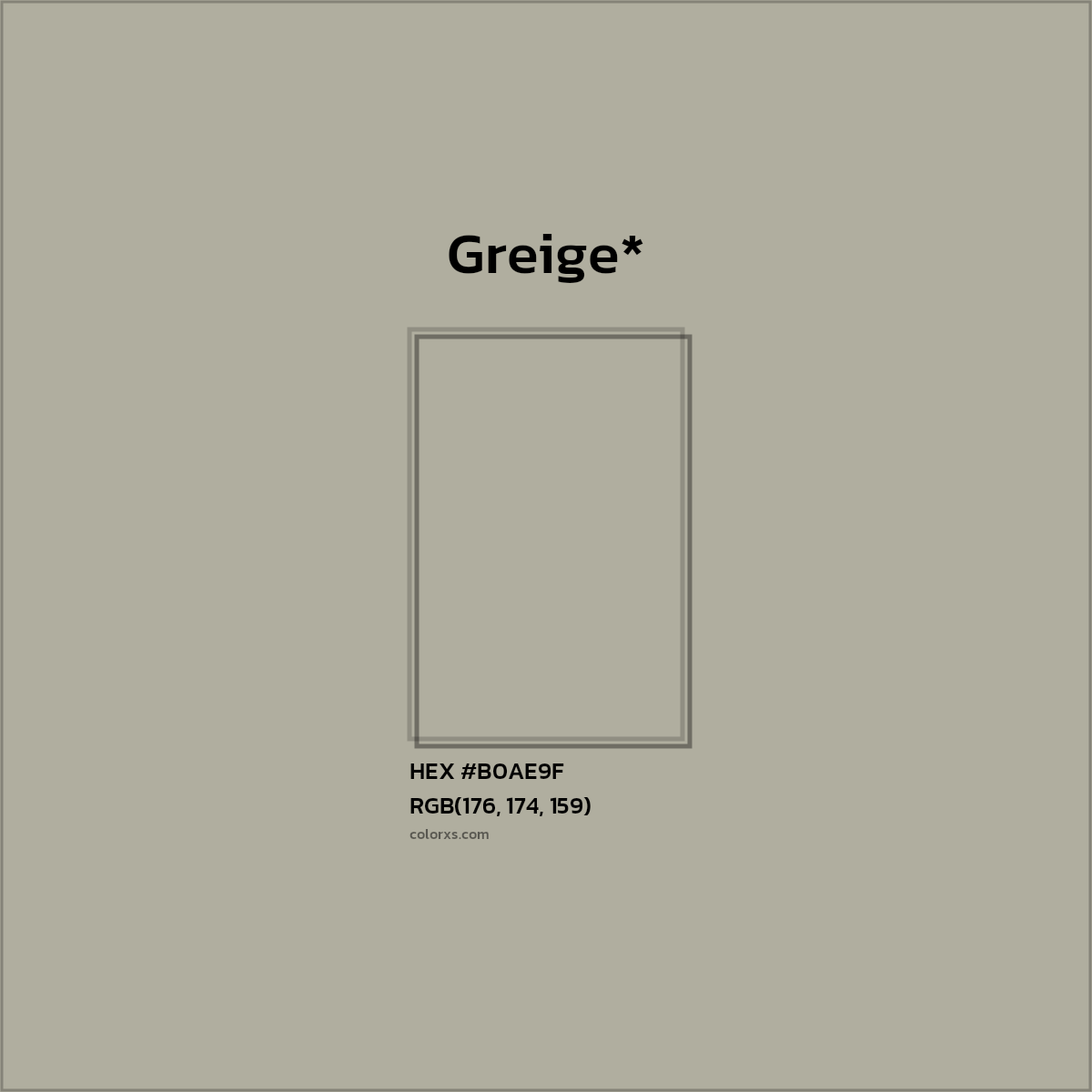 HEX #B0AE9F Color Name, Color Code, Palettes, Similar Paints, Images