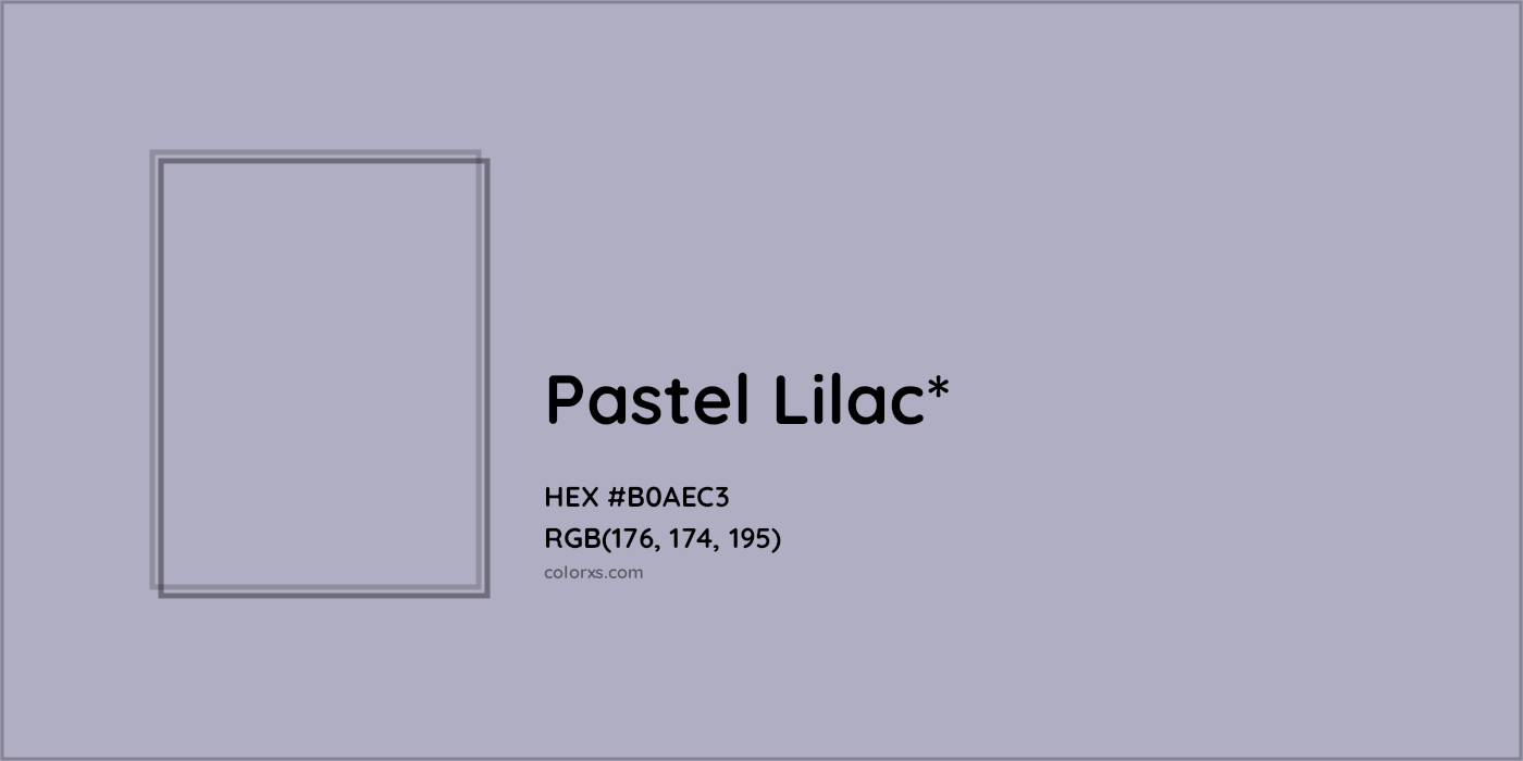 HEX #B0AEC3 Color Name, Color Code, Palettes, Similar Paints, Images