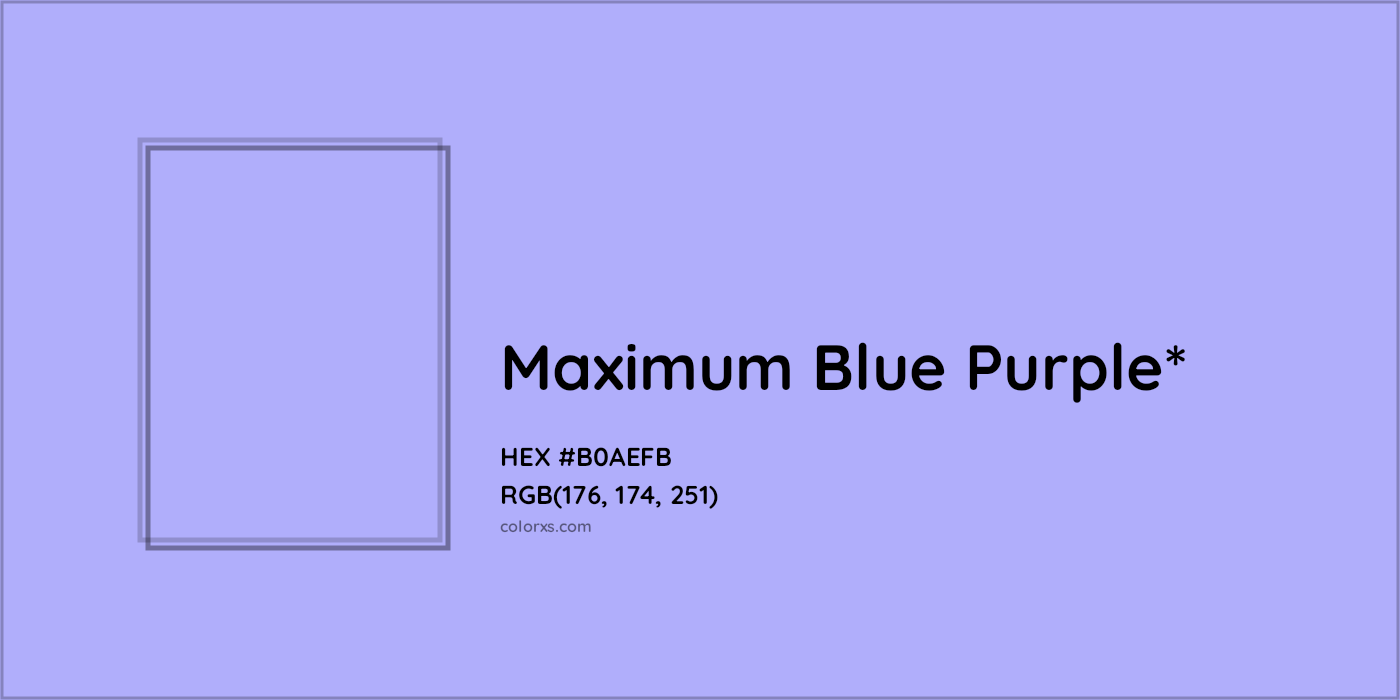 HEX #B0AEFB Color Name, Color Code, Palettes, Similar Paints, Images