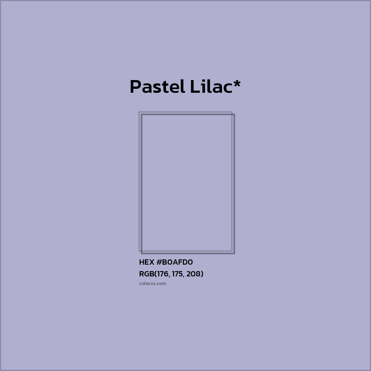HEX #B0AFD0 Color Name, Color Code, Palettes, Similar Paints, Images