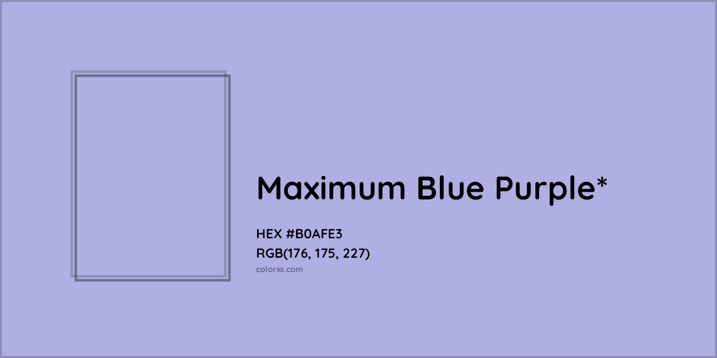 HEX #B0AFE3 Color Name, Color Code, Palettes, Similar Paints, Images