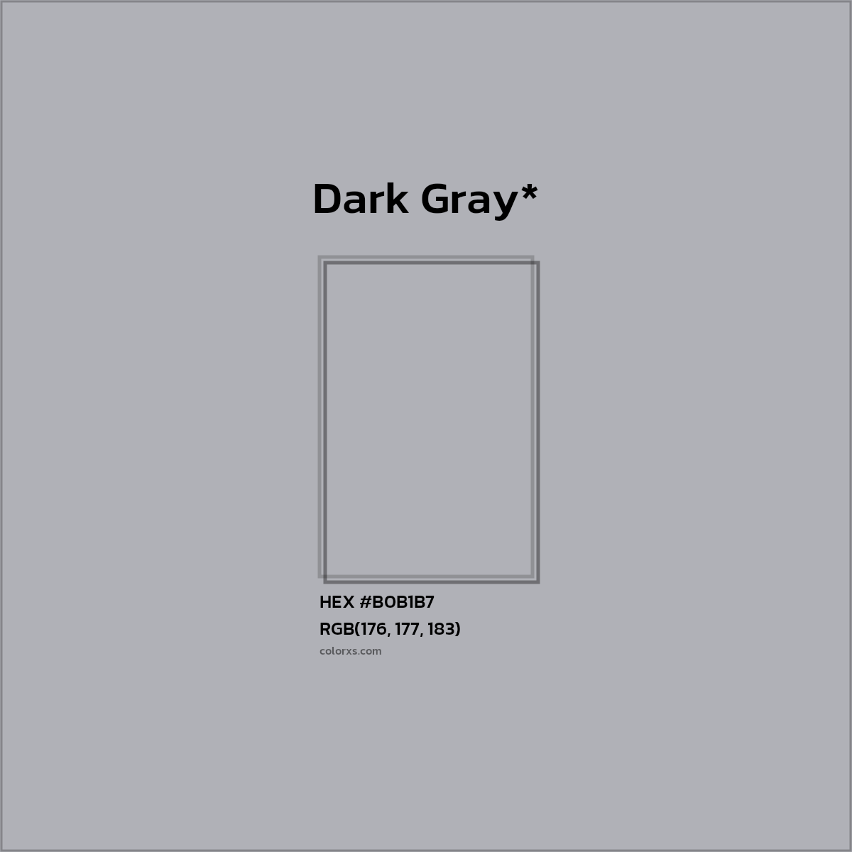 HEX #B0B1B7 Color Name, Color Code, Palettes, Similar Paints, Images