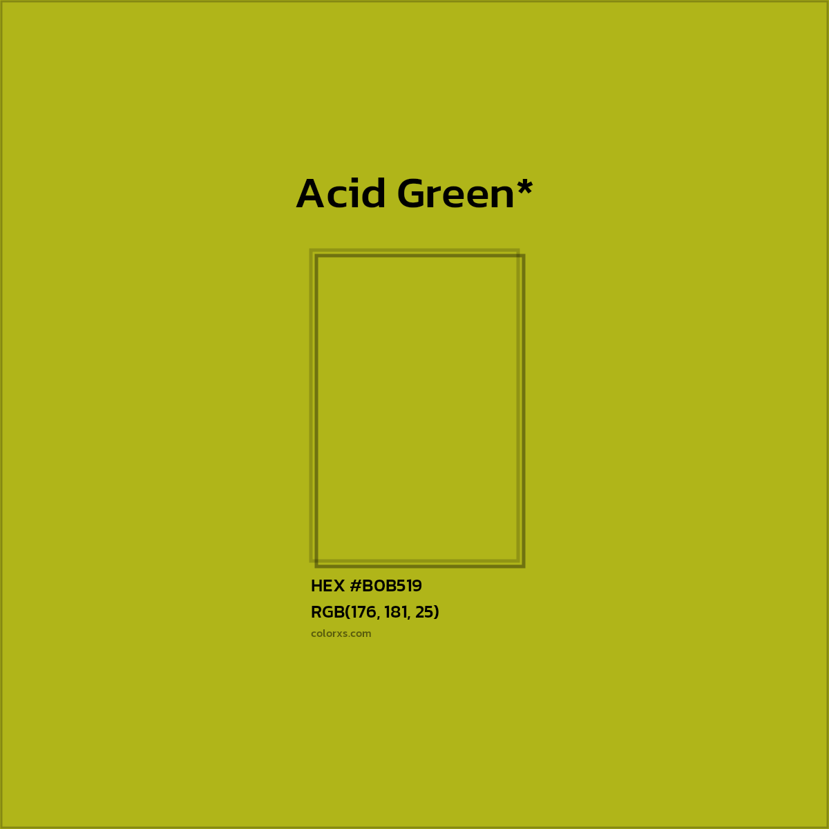 HEX #B0B519 Color Name, Color Code, Palettes, Similar Paints, Images