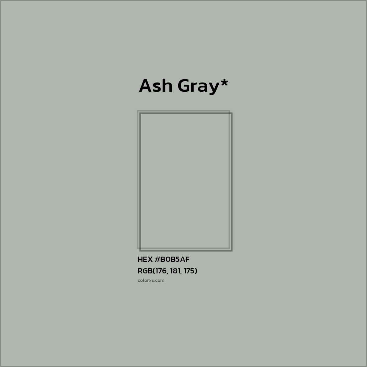 HEX #B0B5AF Color Name, Color Code, Palettes, Similar Paints, Images