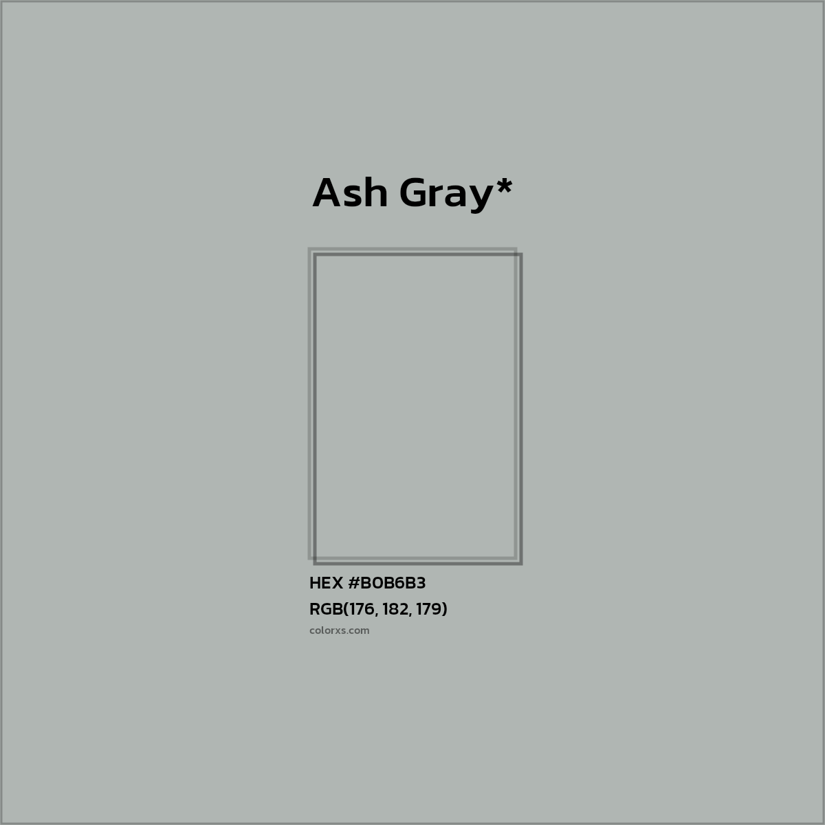 HEX #B0B6B3 Color Name, Color Code, Palettes, Similar Paints, Images
