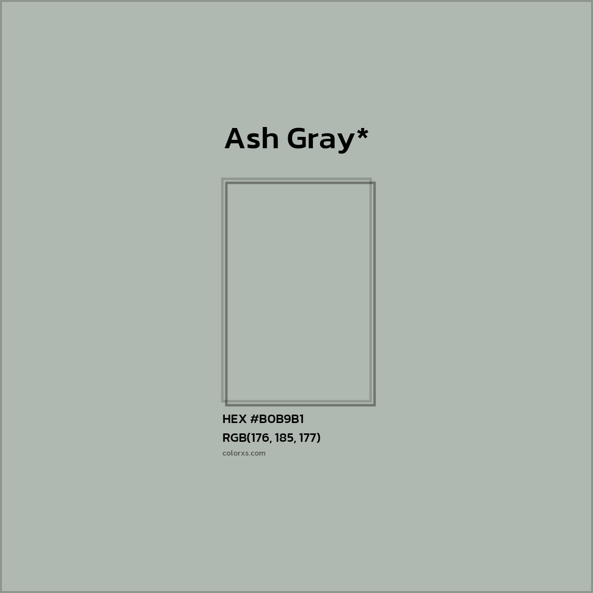 HEX #B0B9B1 Color Name, Color Code, Palettes, Similar Paints, Images