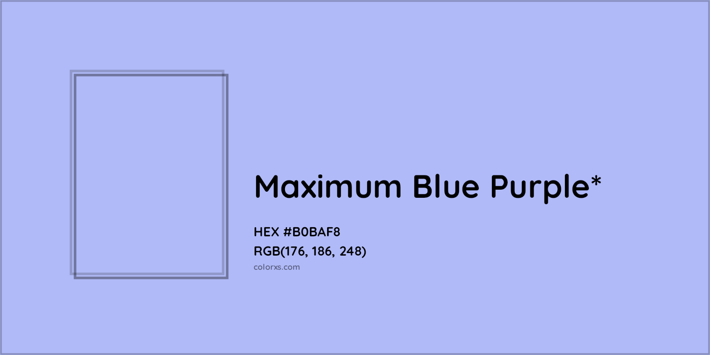 HEX #B0BAF8 Color Name, Color Code, Palettes, Similar Paints, Images