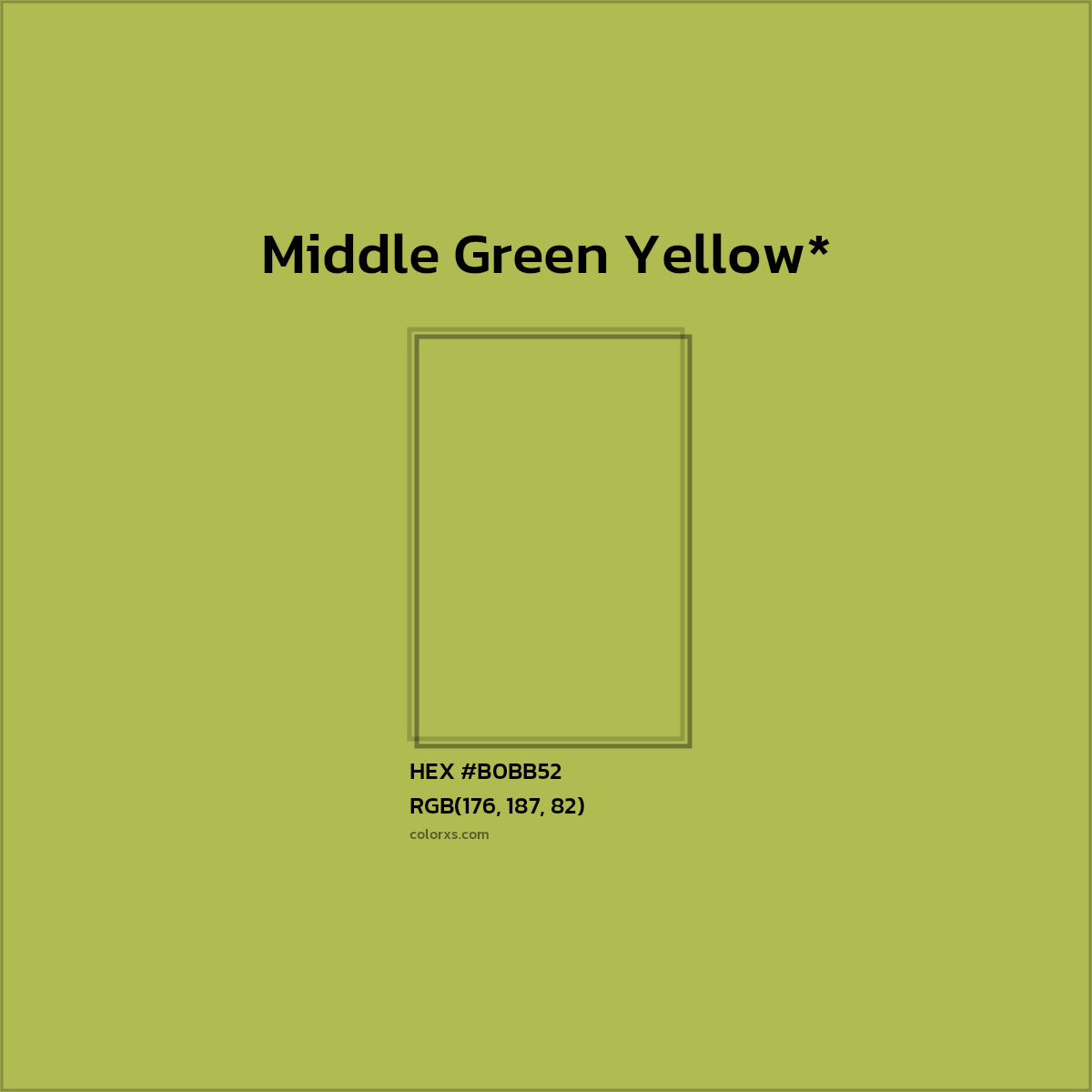 HEX #B0BB52 Color Name, Color Code, Palettes, Similar Paints, Images