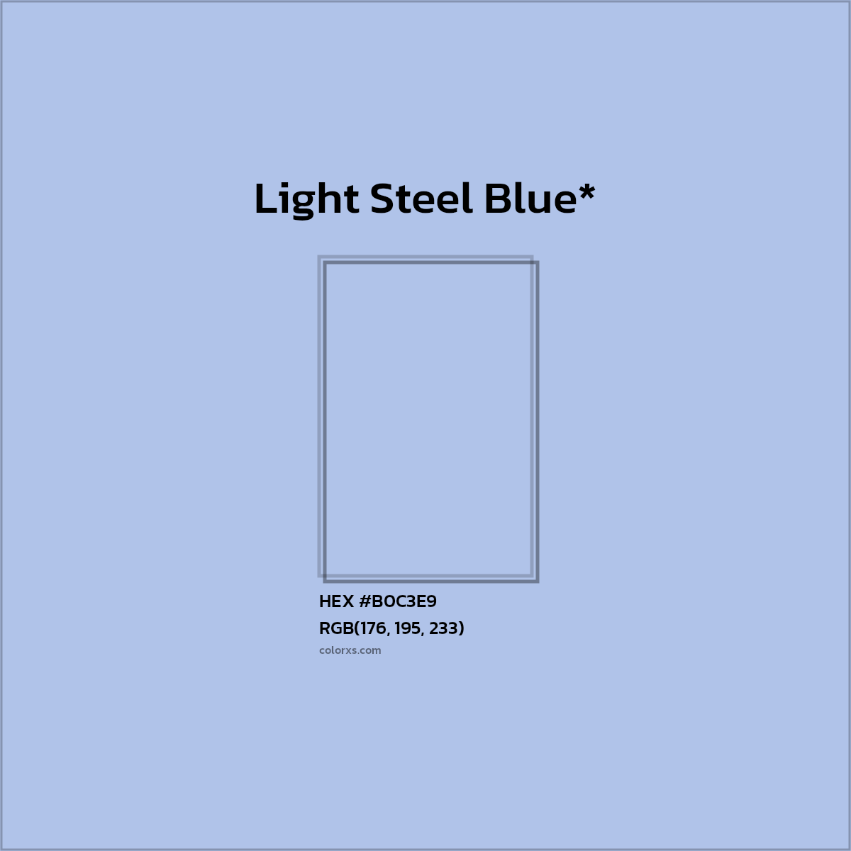 HEX #B0C3E9 Color Name, Color Code, Palettes, Similar Paints, Images
