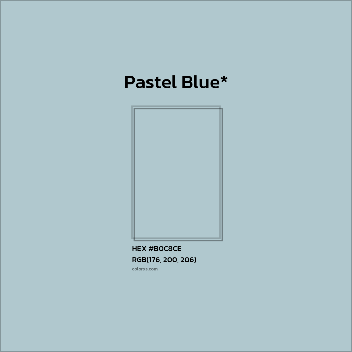 HEX #B0C8CE Color Name, Color Code, Palettes, Similar Paints, Images