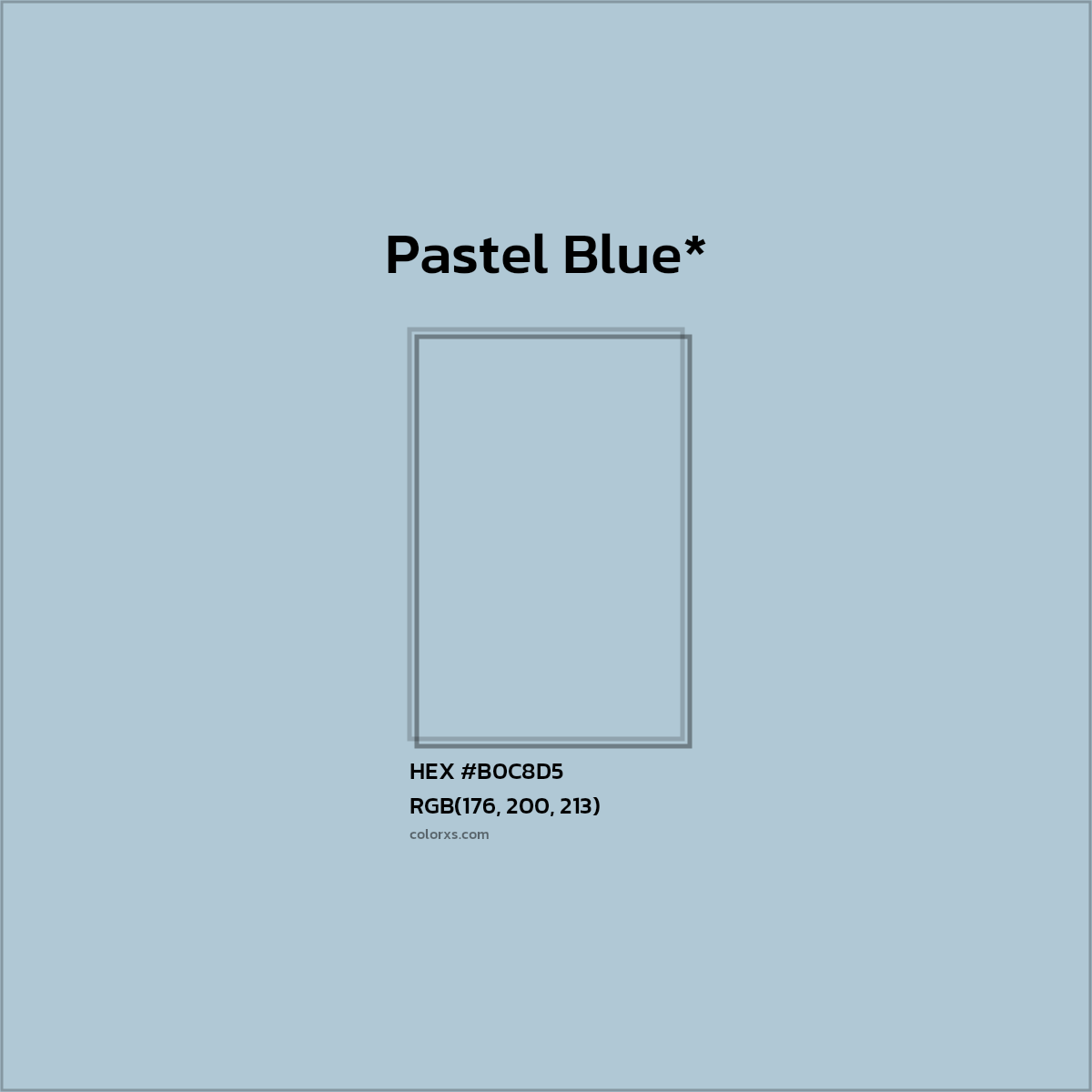 HEX #B0C8D5 Color Name, Color Code, Palettes, Similar Paints, Images