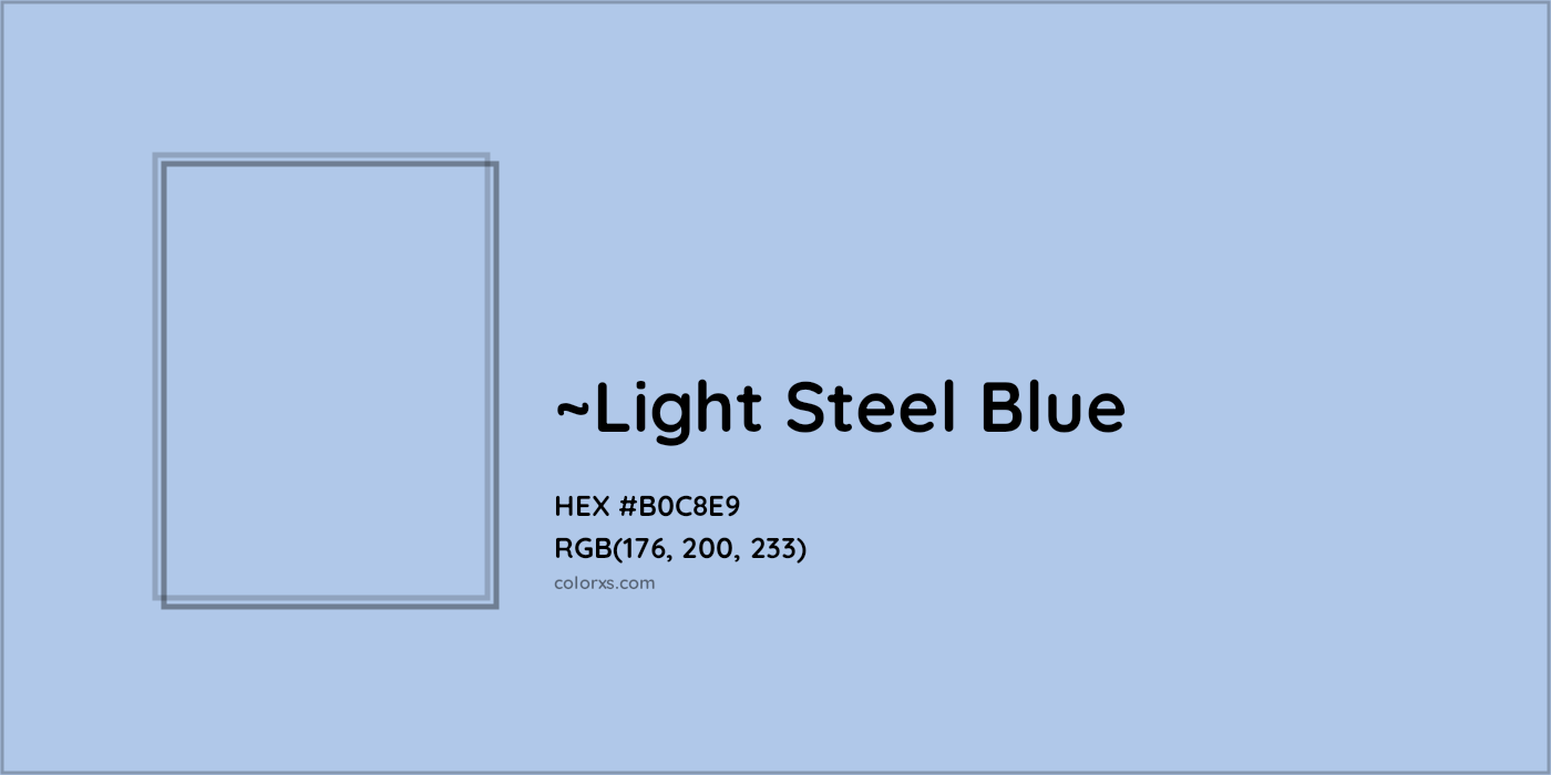 HEX #B0C8E9 Color Name, Color Code, Palettes, Similar Paints, Images