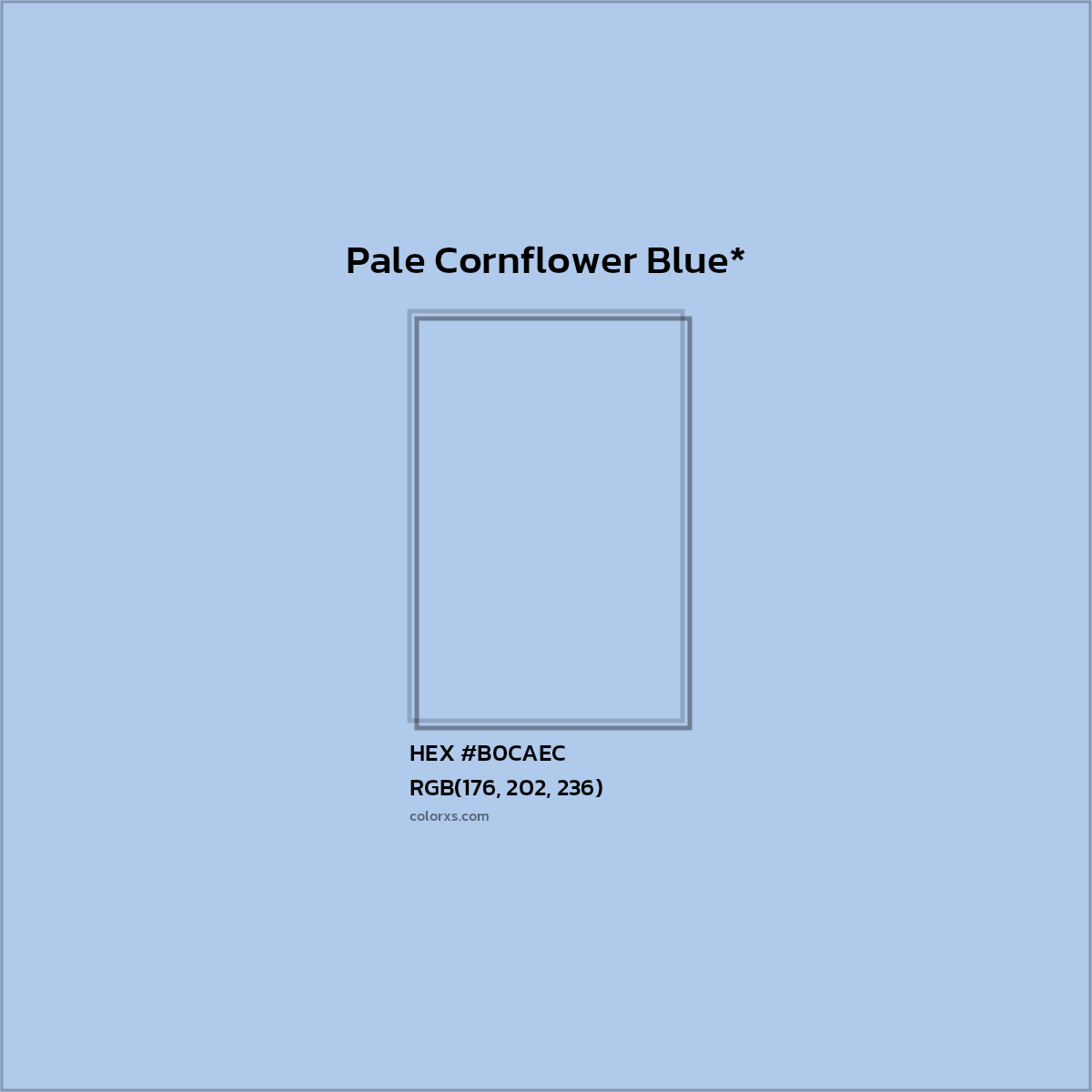 HEX #B0CAEC Color Name, Color Code, Palettes, Similar Paints, Images
