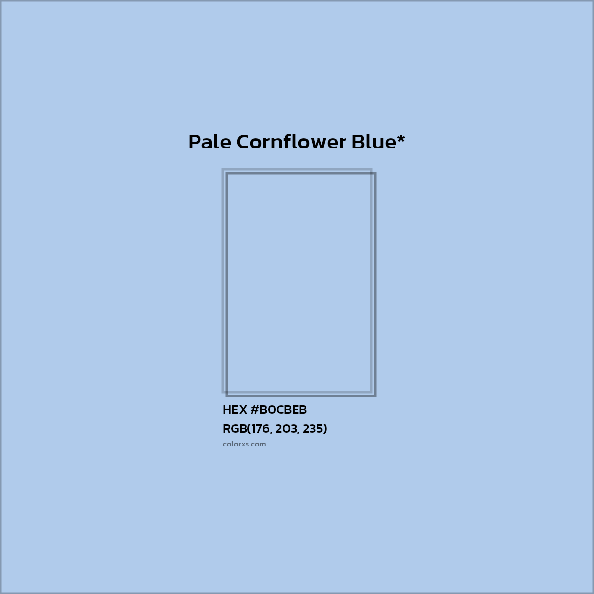 HEX #B0CBEB Color Name, Color Code, Palettes, Similar Paints, Images