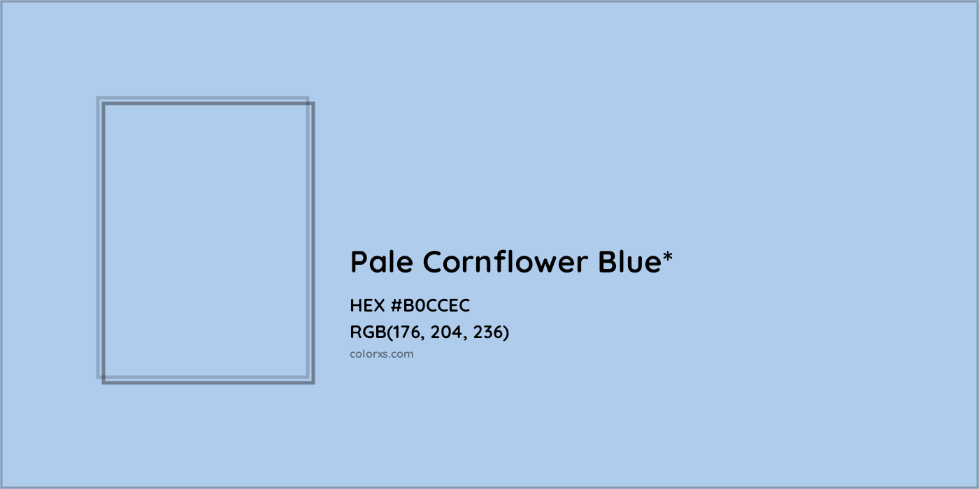 HEX #B0CCEC Color Name, Color Code, Palettes, Similar Paints, Images