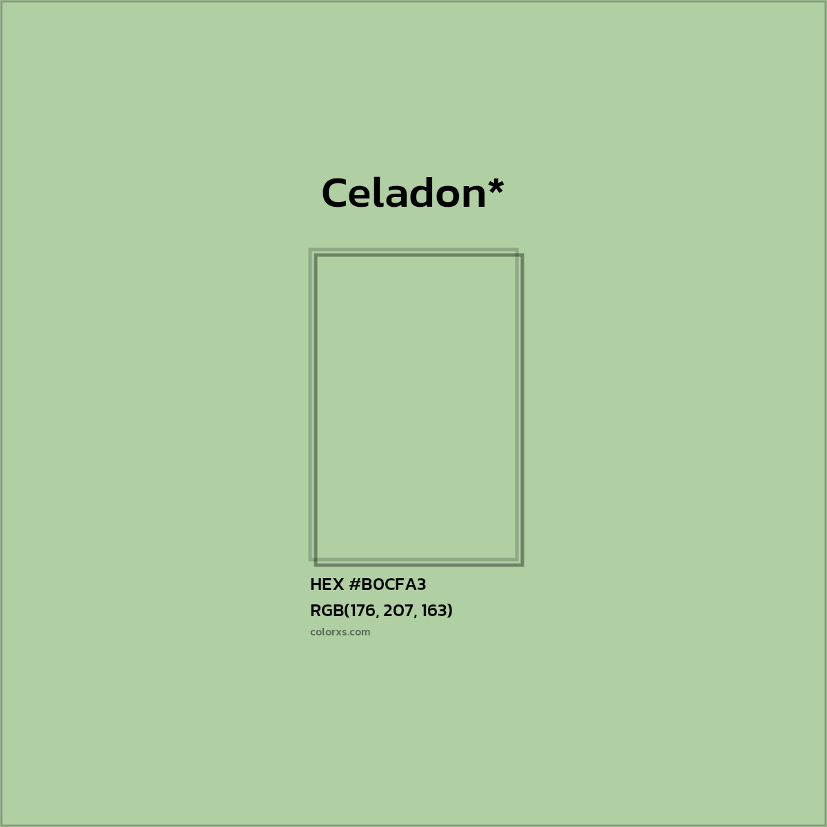 HEX #B0CFA3 Color Name, Color Code, Palettes, Similar Paints, Images