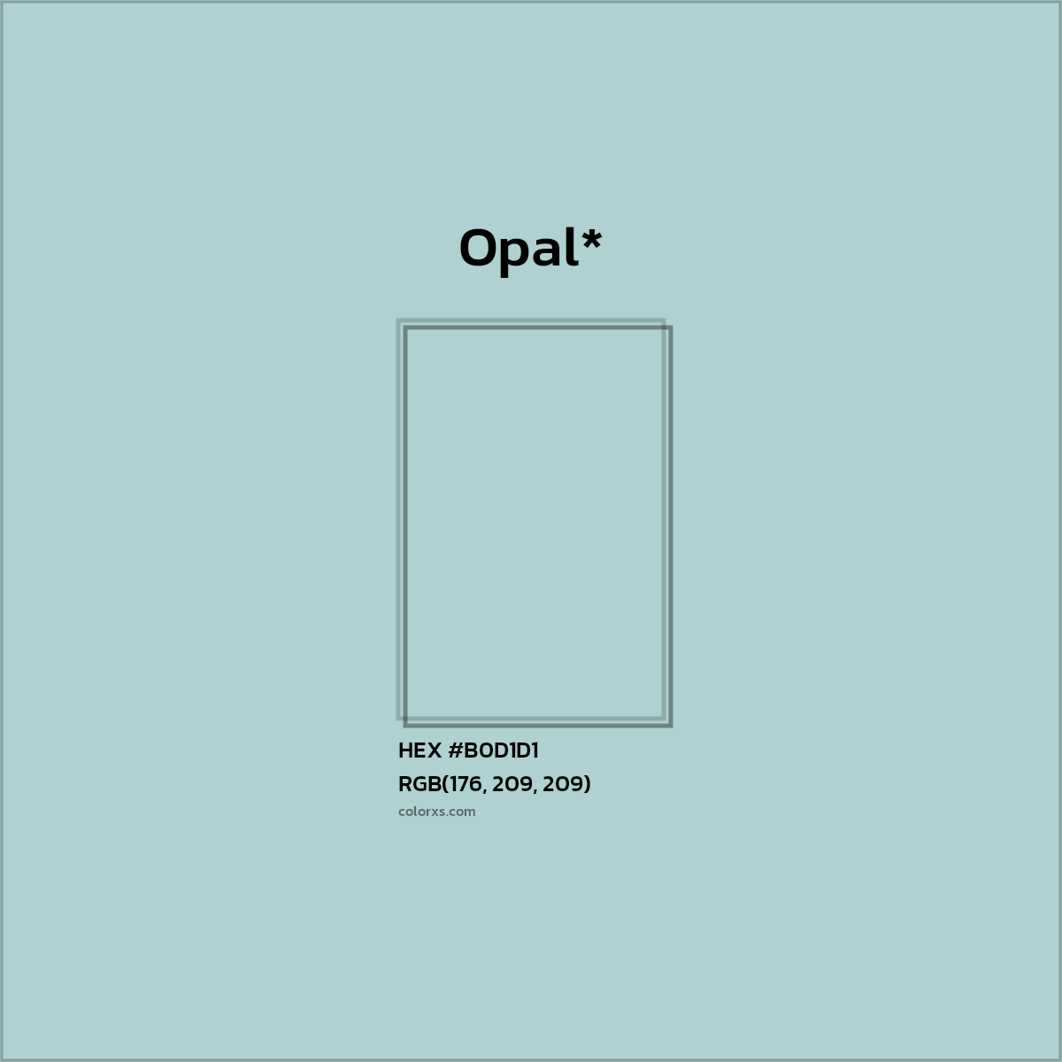 HEX #B0D1D1 Color Name, Color Code, Palettes, Similar Paints, Images