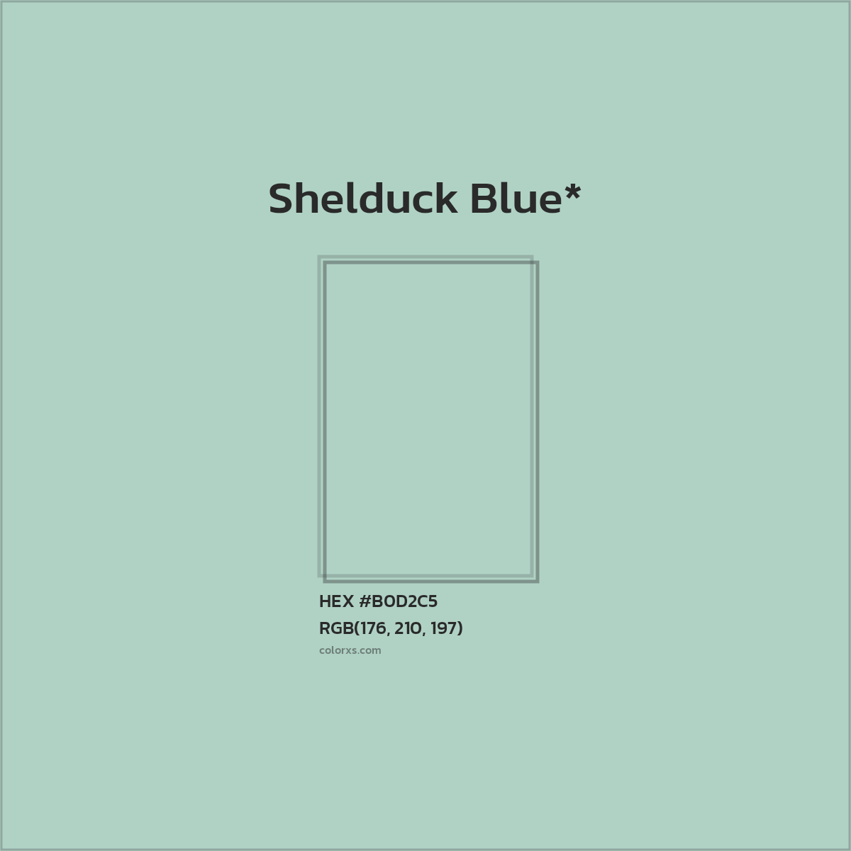 #B0D2C5 hex color. RGB, RYB, CMYK, HSL, HSV codes and color conversions. Matching color names, palettes, paints.