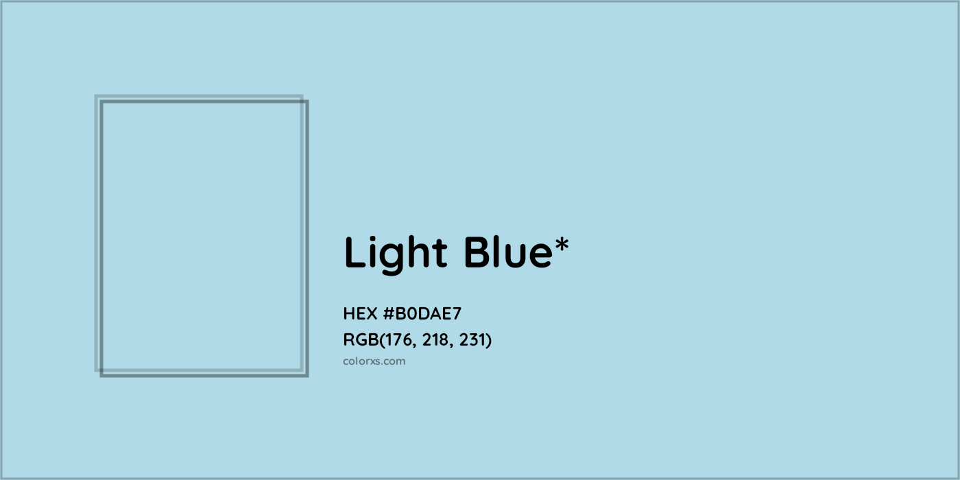 HEX #B0DAE7 Color Name, Color Code, Palettes, Similar Paints, Images