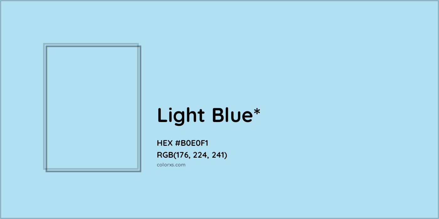 HEX #B0E0F1 Color Name, Color Code, Palettes, Similar Paints, Images