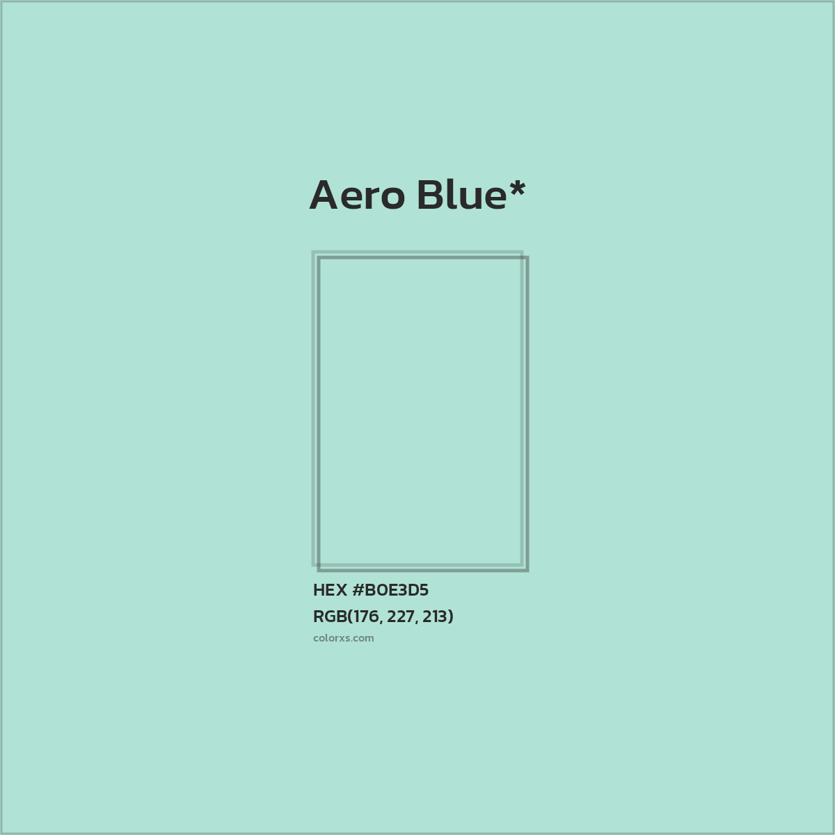 HEX #B0E3D5 Color Name, Color Code, Palettes, Similar Paints, Images