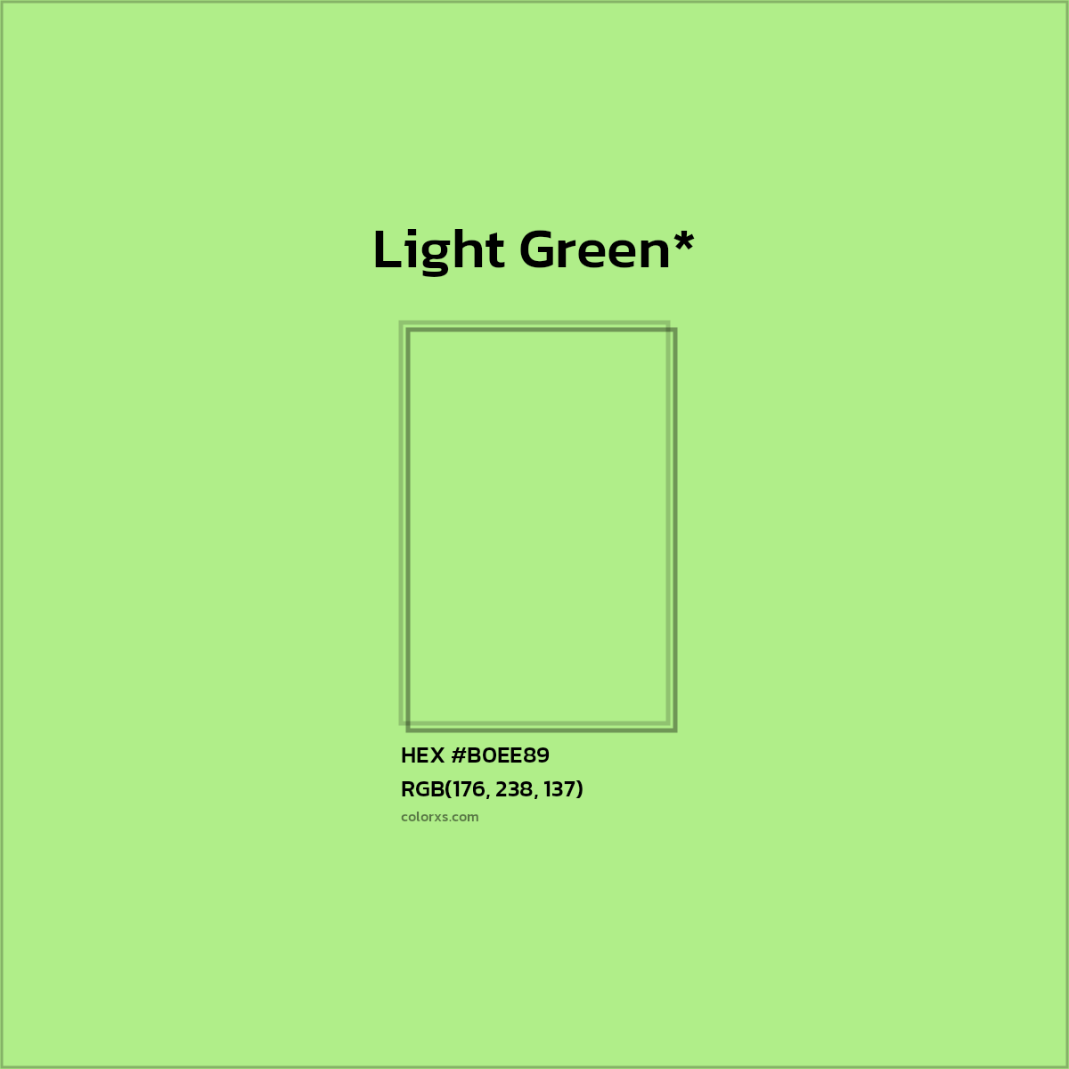 HEX #B0EE89 Color Name, Color Code, Palettes, Similar Paints, Images